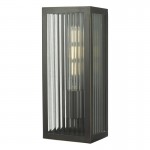 Keegan - Outdoor Bronze Wall Lamp with Ribbed Glass Keegan - Outdoor Bronze Wall Lamp with Ribbed Glass