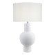 Dar-KIA422 - Kiara - Base Only - White Ceramic Table Lamp