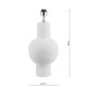 Dar-KIA422 - Kiara - Base Only - White Ceramic Table Lamp