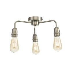 Kiefer - Satin Chrome 3 Light Semi Flush Kiefer - Satin Chrome 3 Light Semi Flush