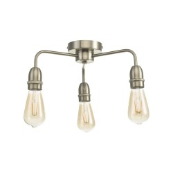Kiefer - Satin Chrome 3 Light Semi Flush Kiefer - Satin Chrome 3 Light Semi Flush