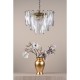 Dar-KIM0642 - Kimmia - Natural Brass 6 Light Centre Fitting Textured Glass