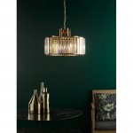 Kiran - Natural Brass 5 Light Pendant with Crystal Kiran - Natural Brass 5 Light Pendant with Crystal