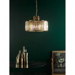 Kiran - Natural Brass 5 Light Pendant with Crystal Kiran - Natural Brass 5 Light Pendant with Crystal