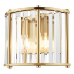 Kiran - Natural Brass 2 Light Wall Lamp with Crystal Kiran - Natural Brass 2 Light Wall Lamp with Crystal