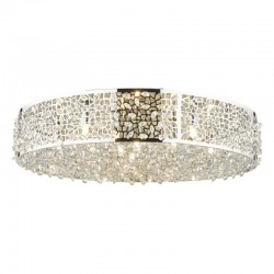 Kotaro - Crystal with Pattern Chrome 6 Light Ceiling Lamp Kotaro - Crystal with Pattern Chrome 6 Light Ceiling Lamp
