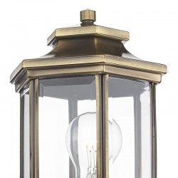 Ladbroke - Outdoor Antique Brass Lantern Wall Lamp Ladbroke - Outdoor Antique Brass Lantern Wall Lamp