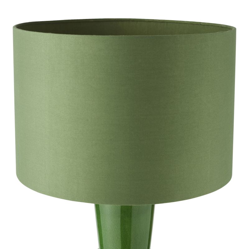 Dar-LAG4224 - Lagle - Green Ceramic Table Lamp with Green Cotton Shade