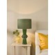 Dar-LAG4224 - Lagle - Green Ceramic Table Lamp with Green Cotton Shade