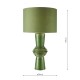 Dar-LAG4224 - Lagle - Green Ceramic Table Lamp with Green Cotton Shade