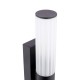 Dar-LAR0922 - Lars - Matt Black Wall Lamp with White Frosted Acrylic IP44