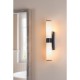 Dar-LAR0922 - Lars - Matt Black Wall Lamp with White Frosted Acrylic IP44