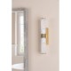 Dar-LAR0935 - Lars - Brushed Gold Wall Lamp with White Frosted Acrylic IP44