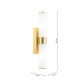 Dar-LAR0935 - Lars - Brushed Gold Wall Lamp with White Frosted Acrylic IP44