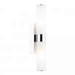 Lars - Polished Chrome Wall Lamp with White Frosted Acrylic IP44