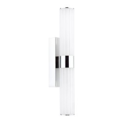 Lars - Polished Chrome Wall Lamp with White Frosted Acrylic IP44