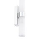 Dar-LAR0950 - Lars - Polished Chrome Wall Lamp with White Frosted Acrylic IP44