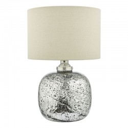 Lava - Decorative Glass Table Lamp with Natural Linen Shade Lava - Decorative Glass Table Lamp with Natural Linen Shade