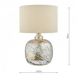 Lava - Decorative Glass Table Lamp with Natural Linen Shade Lava - Decorative Glass Table Lamp with Natural Linen Shade