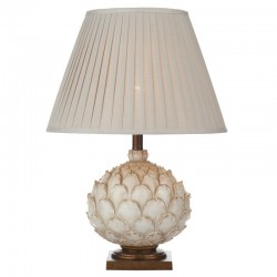 Layer - Cream & Bronze Table Lamp with Ecru Cotton Shade Layer - Cream & Bronze Table Lamp with Ecru Cotton Shade