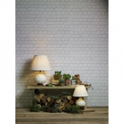 Layer - Cream & Bronze Table Lamp with Ecru Cotton Shade Layer - Cream & Bronze Table Lamp with Ecru Cotton Shade