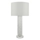 Dar-LAZ4239 - Lazio - Grey Shade with Silver Rods Table Lamp