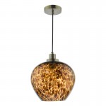Leandra - Antique Brass Pendant with Tortoiseshell Glass Leandra - Antique Brass Pendant with Tortoiseshell Glass