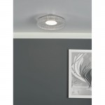 Leena - Chrome LED Flush with Ribbed Clear Glass Leena - Chrome LED Flush with Ribbed Clear Glass