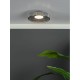 Dar-LEE5222 - Leena - Black LED Flush with Ribbed Smoked Glass