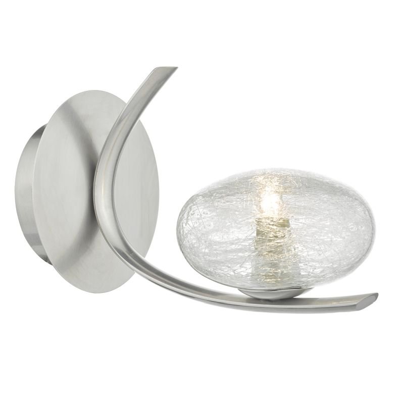 Dar-LEI0746 - Leighton - Sugar Cane Glass with Chrome Single Wall Lamp