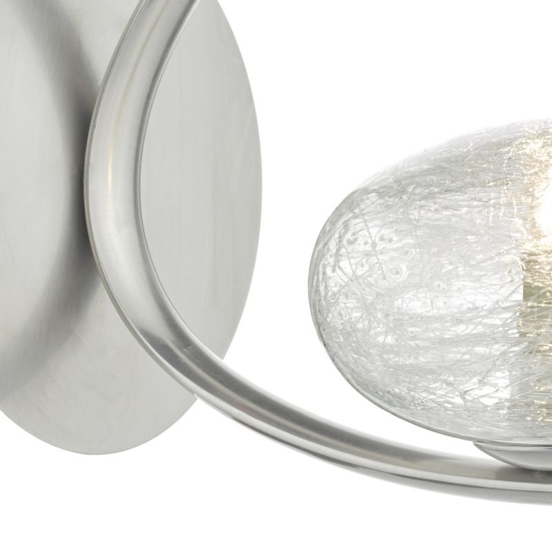 Dar-LEI0746 - Leighton - Sugar Cane Glass with Chrome Single Wall Lamp