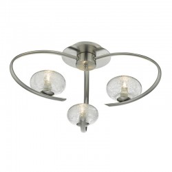 Leighton - Chrome 3 Light Centre Fitting with Sugar Cane Glass Leighton - Chrome 3 Light Centre Fitting with Sugar Cane Glass