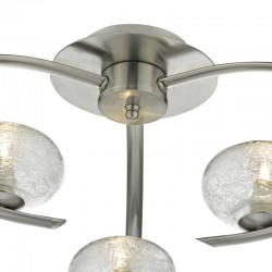 Leighton - Chrome 3 Light Centre Fitting with Sugar Cane Glass Leighton - Chrome 3 Light Centre Fitting with Sugar Cane Glass