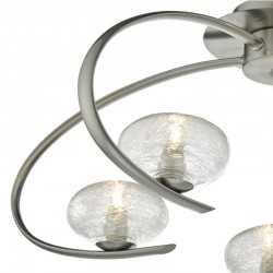 Leighton - Chrome 5 Light Centre Fitting with Sugar Cane Glass Leighton - Chrome 5 Light Centre Fitting with Sugar Cane Glass