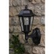 Dar-LEW1622 - Lewis - Traditional Matt Black Wall Lamp with Clear Glass IP44