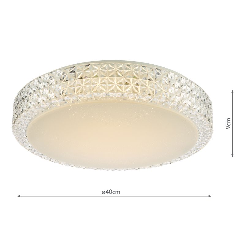Dar_Vol3-LIA502 - Liana - Clear Sparkle LED Flush