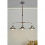 Liden - Matt Grey & Copper 3 Light over Island Fitting Liden - Matt Grey & Copper 3 Light over Island Fitting