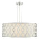Dar-LOC0450 - Locryn - Ivory & Chrome 4 Light Pendant with White Diffuser