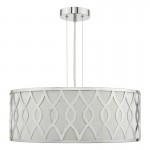 Locryn - Ivory & Chrome 4 Light Pendant with White Diffuser