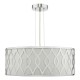 Dar-LOC0450 - Locryn - Ivory & Chrome 4 Light Pendant with White Diffuser