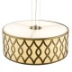 Dar-LOC0463 - Locryn - Taupe & Bronze 4 Light Pendant with White Diffuser