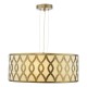 Dar-LOC0463 - Locryn - Taupe & Bronze 4 Light Pendant with White Diffuser