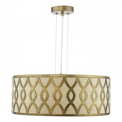 Locryn - Taupe & Bronze 4 Light Pendant with White Diffuser