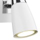 Dar-LOF072 - Loft - White and Polished Chrome Single Spotlights Wall Lamp