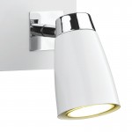 Loft - White & Polished Chrome Twin Spotlights Loft - White & Polished Chrome Twin Spotlights