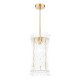 Dar-LOI0135 - Loire - Natural Brass Pendant with Clear Glass Rods