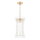 Dar-LOI0135 - Loire - Natural Brass Pendant with Clear Glass Rods