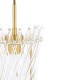 Dar-LOI0135 - Loire - Natural Brass Pendant with Clear Glass Rods