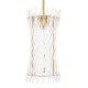 Dar-LOI0135 - Loire - Natural Brass Pendant with Clear Glass Rods