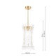 Dar-LOI0135 - Loire - Natural Brass Pendant with Clear Glass Rods